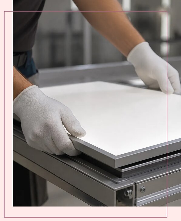 Изготовление и монтаж ультратонких световых панелей в Топках